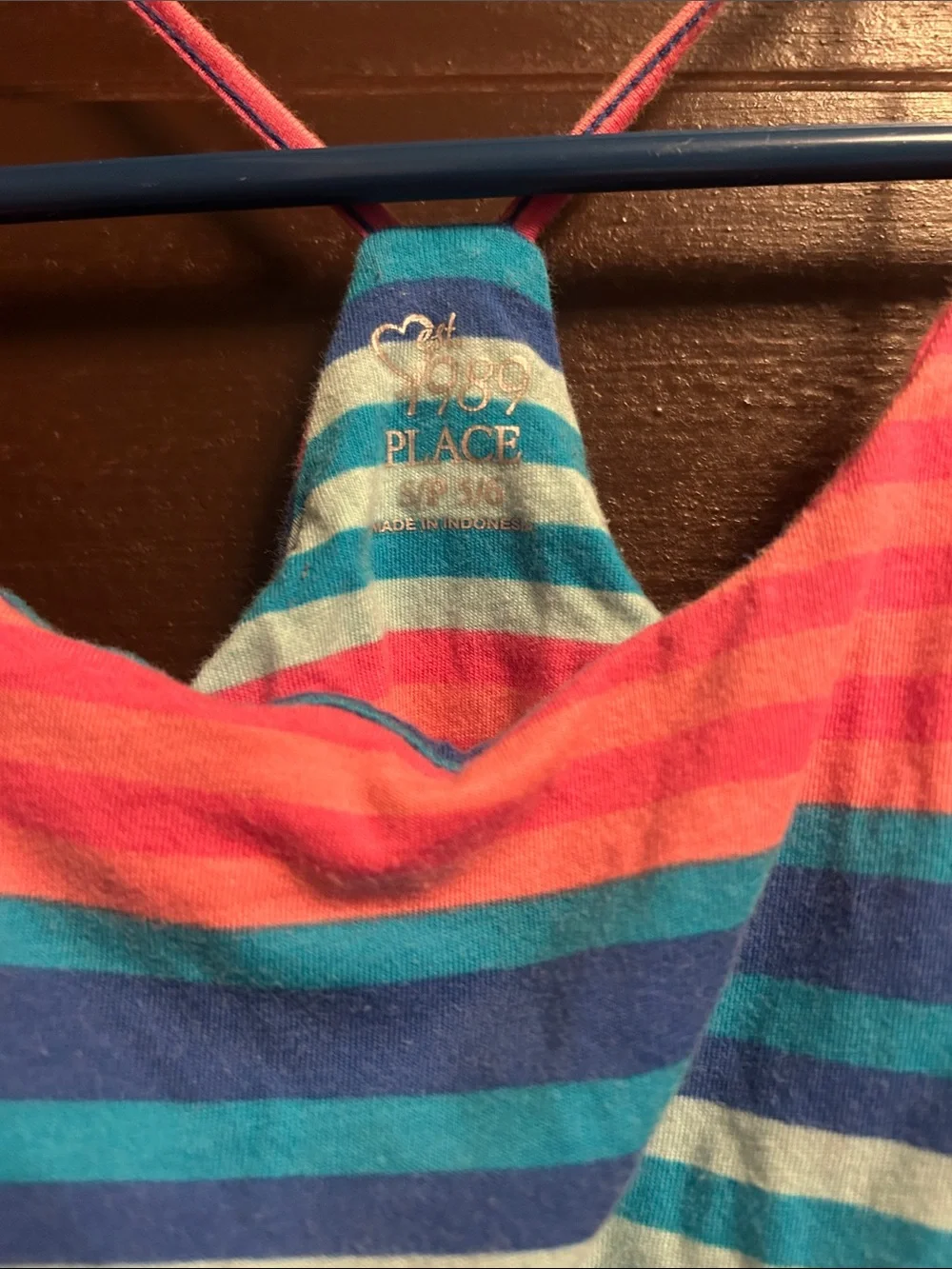 The Children's Place Pink, Blue & Yellow Striped Tank Dress